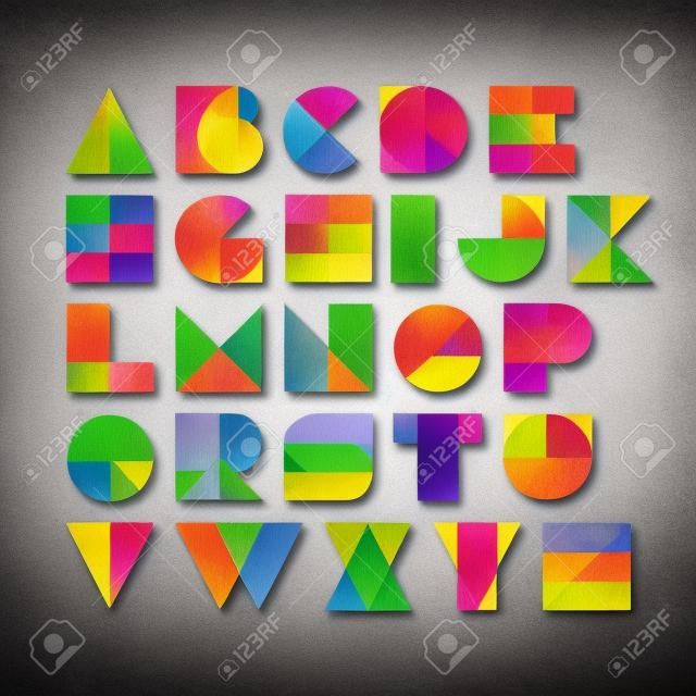 Las formas geométricas alfabeto letras