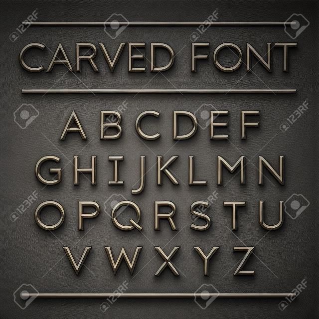 Carved font design