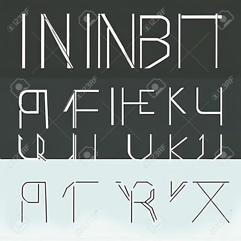Minimalistischen Alphabet Font Design