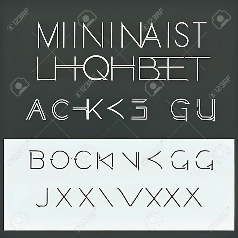 Minimalist alphabet  Font design 