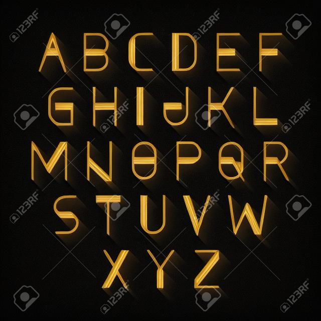 Alphabet moderne avec ombre