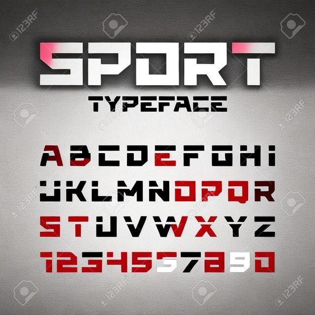 Спортивный стиль шрифта. Идеально подходит для заголовков, названий или плакатов.