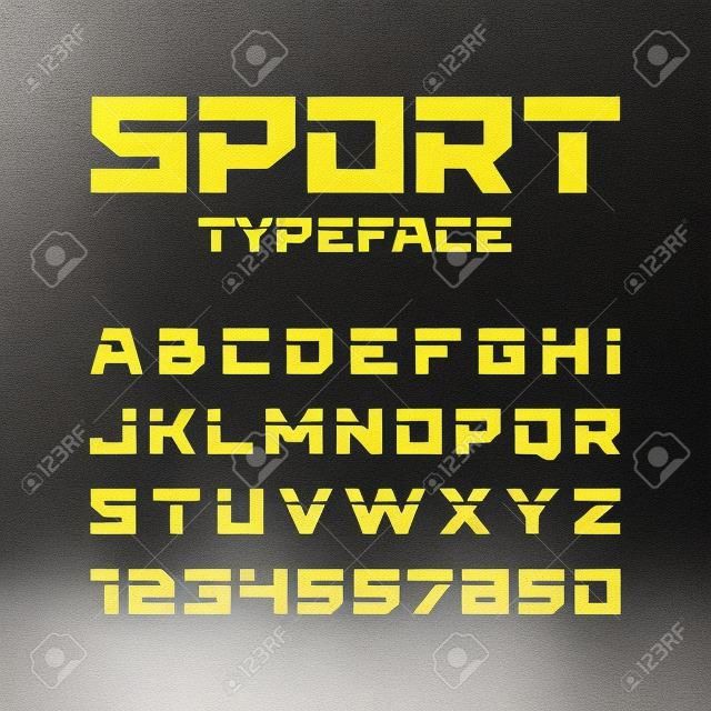 Спортивный стиль шрифта. Идеально подходит для заголовков, названий или плакатов.
