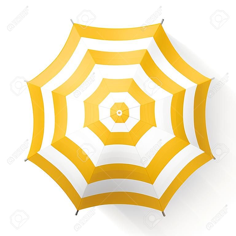 Пляжный зонт, вид сверху