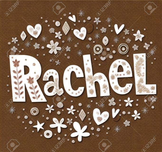ragazze Rachel nome decorativo tipo lettering disegno