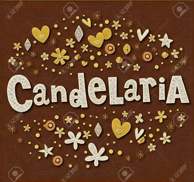 Candelaria Naam Decoratief Lettertype Ontwerp