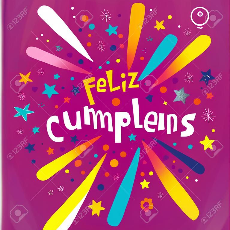 Feliz Cumpleanos Happy Birthday in spagnolo card