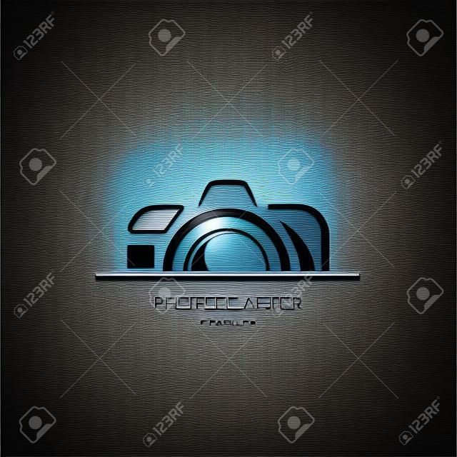Plantilla de diseño de vector de logotipo de cámara abstracta para fotógrafo profesional o estudio fotográfico