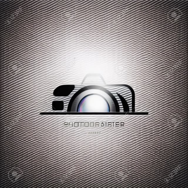 Abstract camera logo vector design template for professional photographer or photo studio
