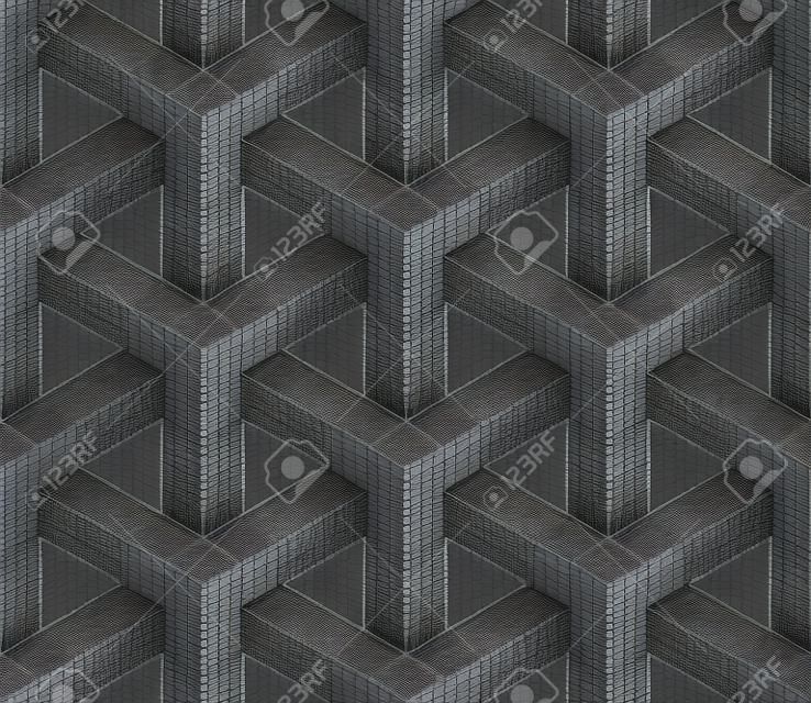 3d industrial seamless pattern