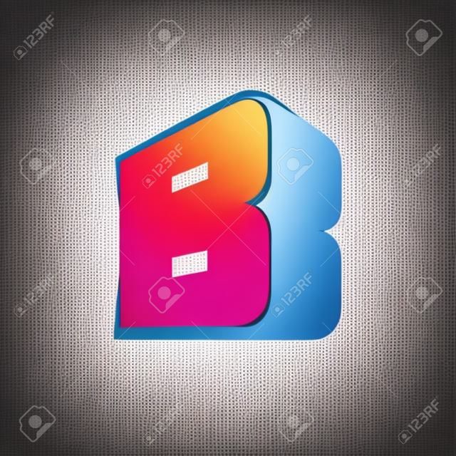 Logotipo de la letra B plantilla de diseño ilustración vectorial