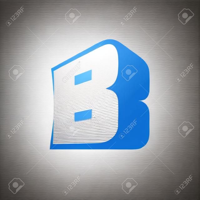 Логотип для письма B Шаблон вектор