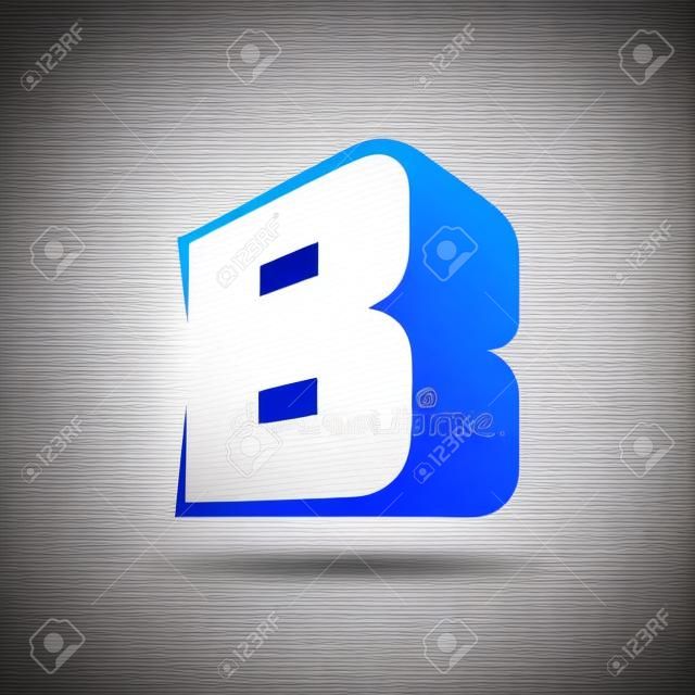 Логотип для письма B Шаблон вектор