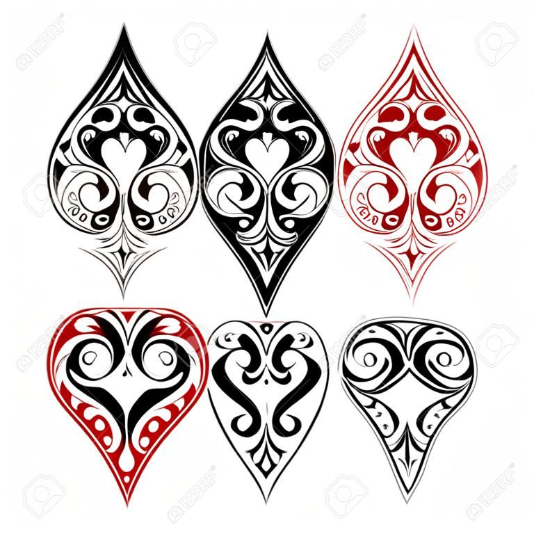Black and Red Playing Card Ornament