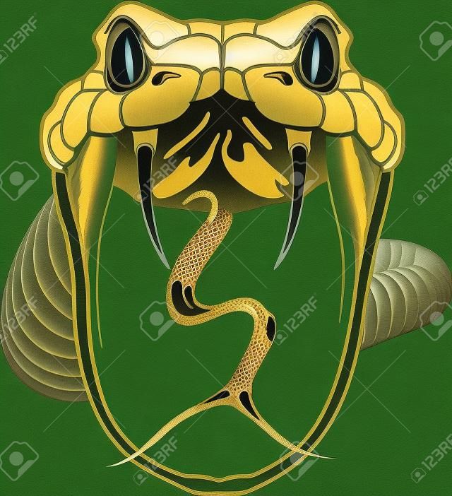 Ilustración de serpiente de cascabel.