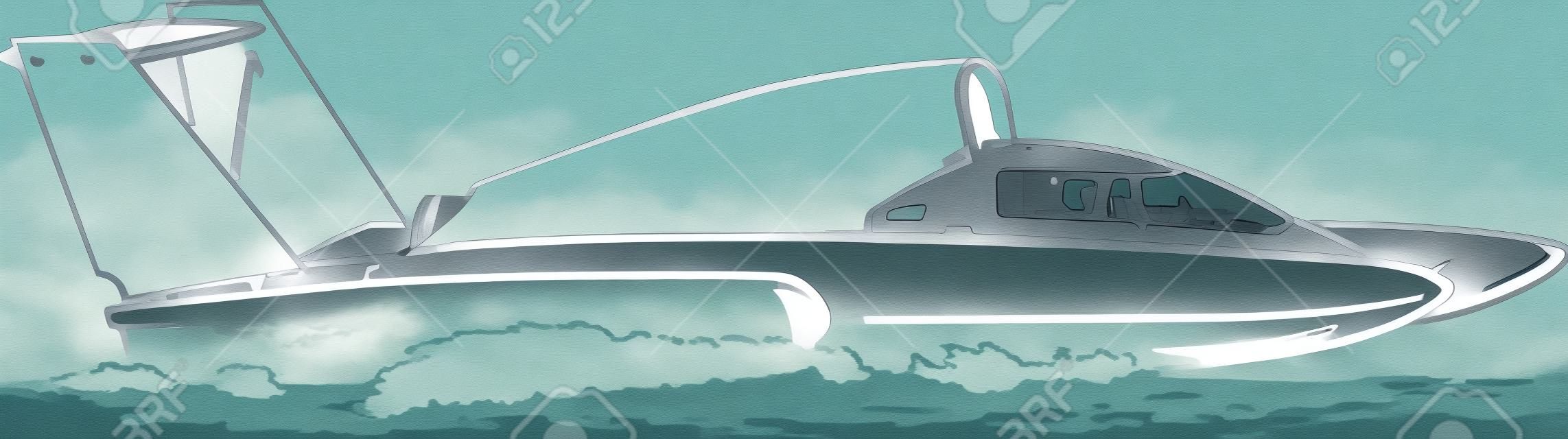 Иллюстрация на подводных крыльях