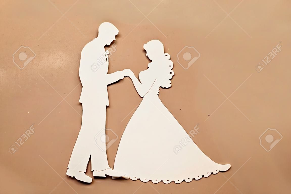 carte de voeux pour la mariée et les couples de marié