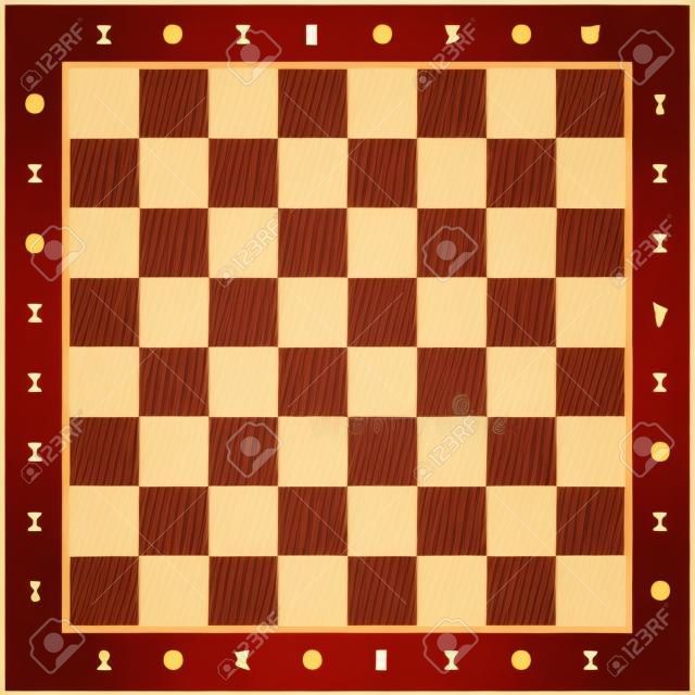 Chessboard background. Empty chess board. Board for chess playing. Vector illustration.