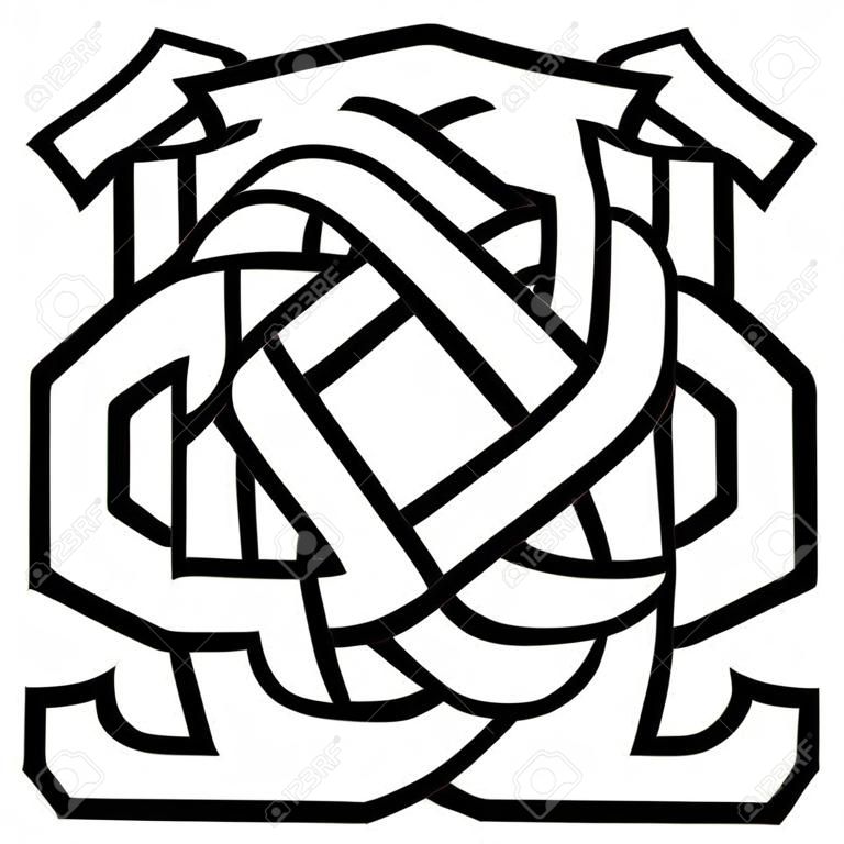Ornamento de padrão celta.