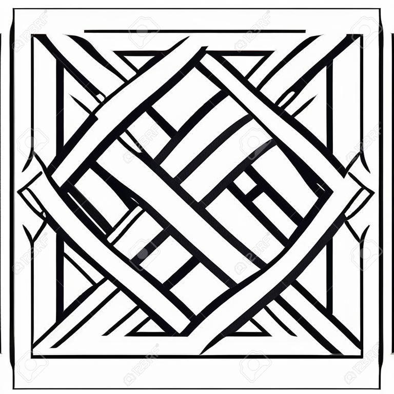 Padrão celta. Elemento de ornamento escandinavo ou celta