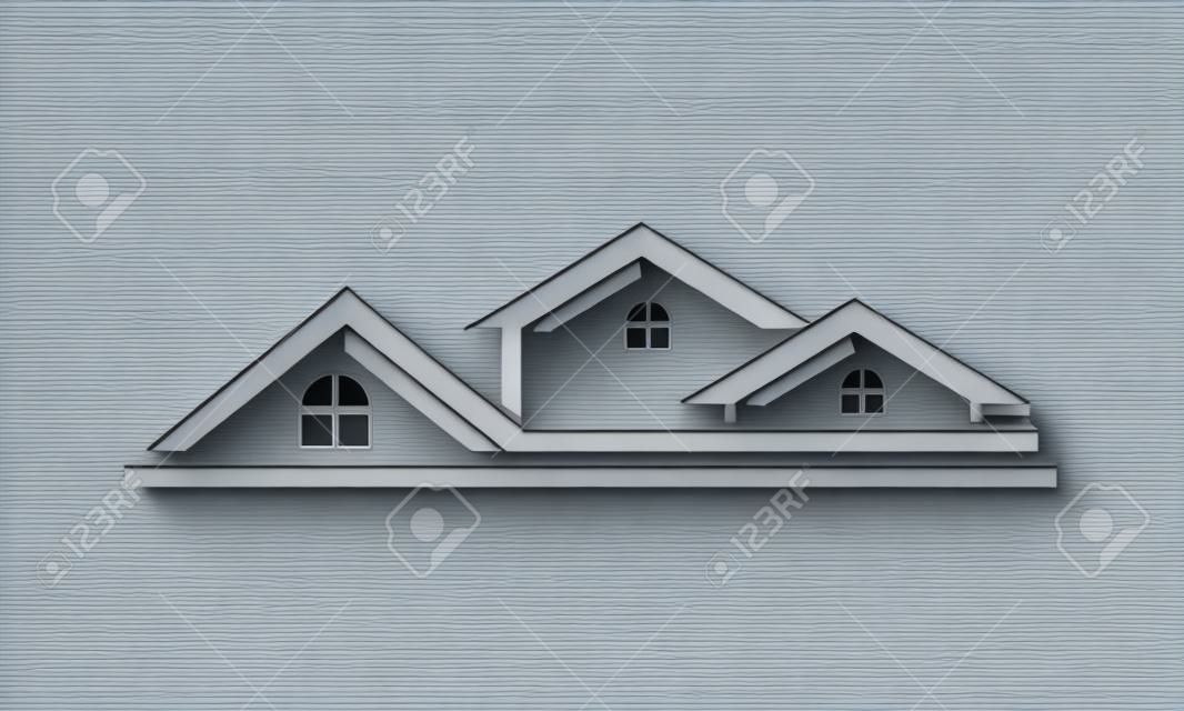 Ligne de toit de maison