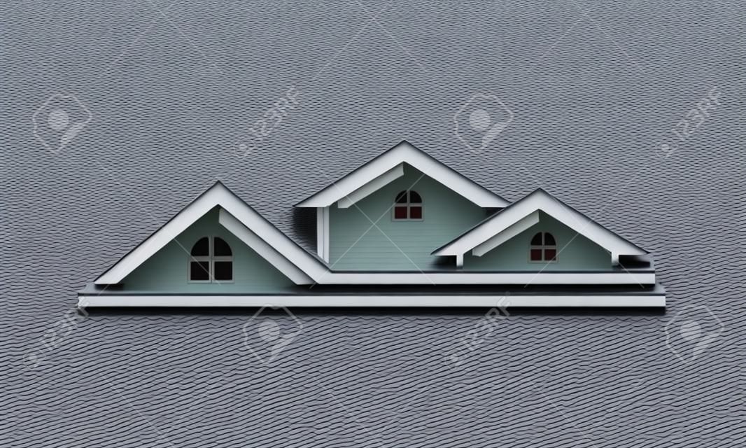 Línea de techo de la casa