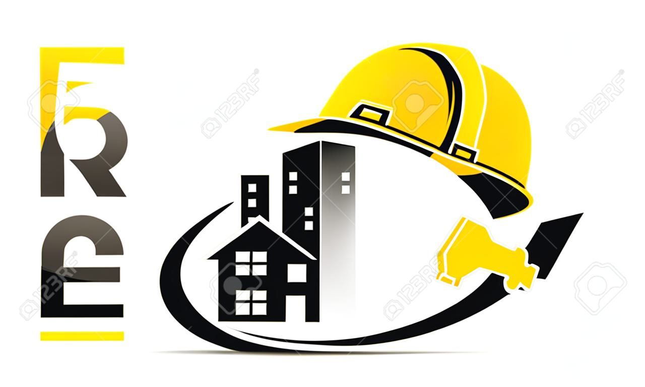 Engineer real estate logo concept design template.
