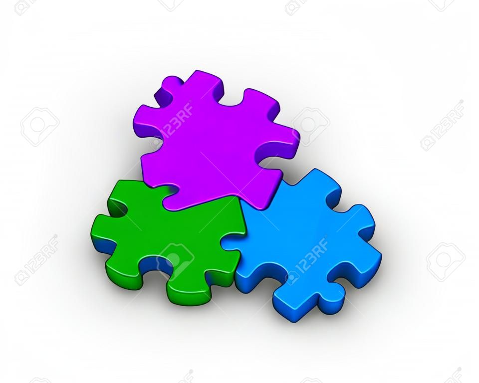 drie legpuzzelstukken (eenheidssymbool)