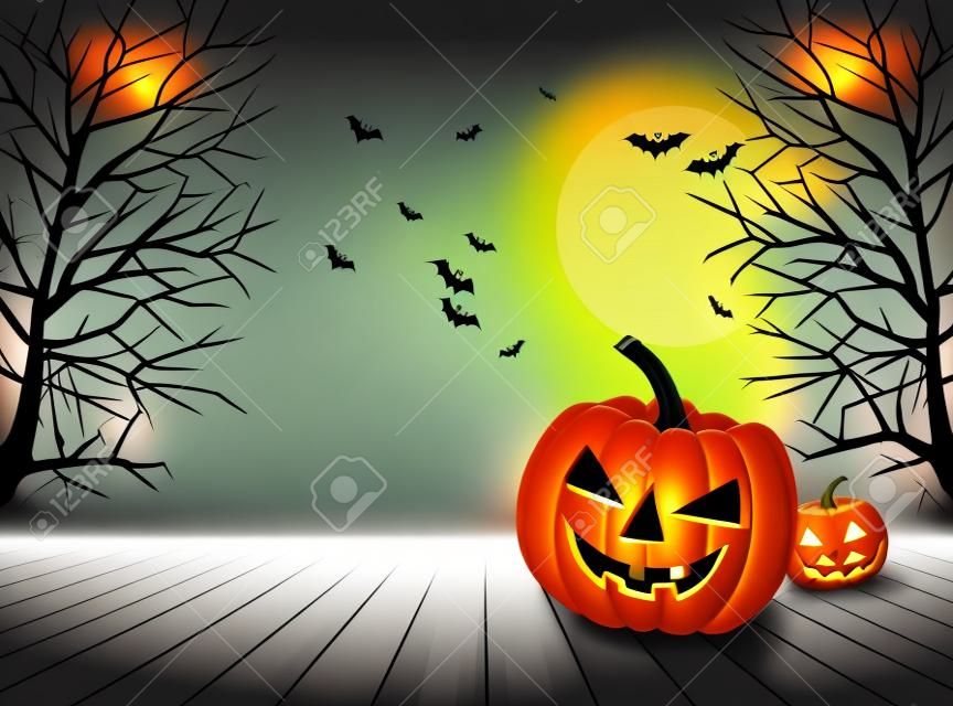 Spooky Halloween tła. Wektor