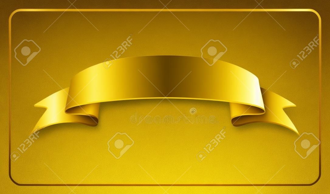 Banner de cinta dorada
