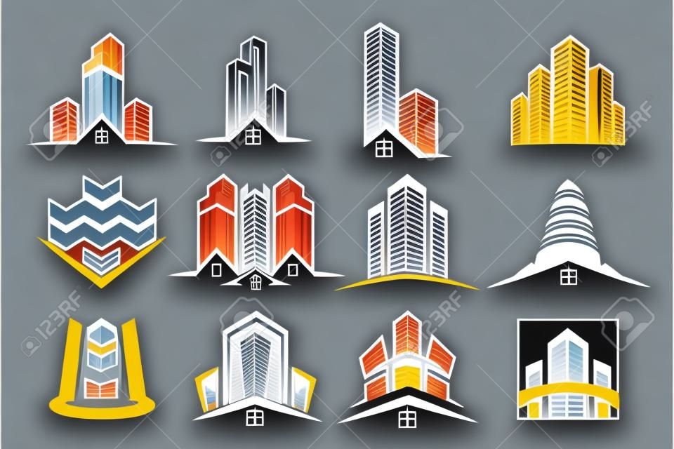 Vector Logo Immobilien Bau-Sammlung