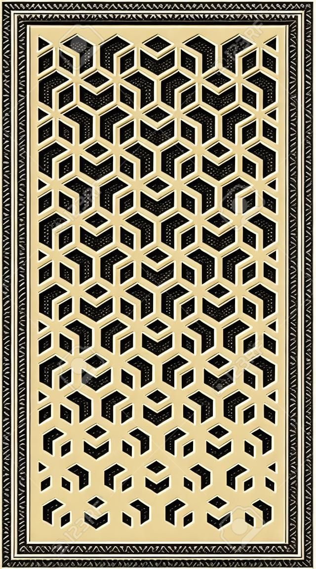 Cnc decorative pattern, jali design, interior element. Islamic , arabic laser cut kit bundle. Shade screen, privacy fence template. Laser cut vector panel, screen, fence, divider.