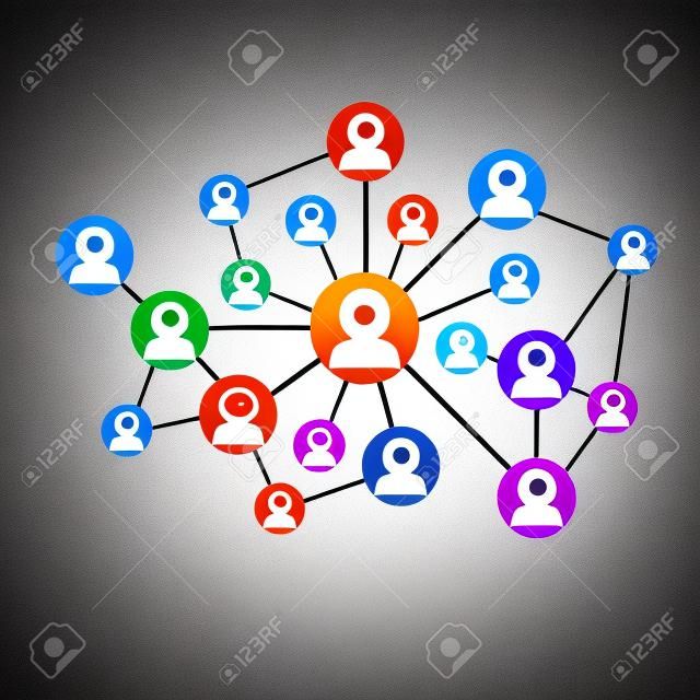 Social-Media-Symbol-Gruppen-Element