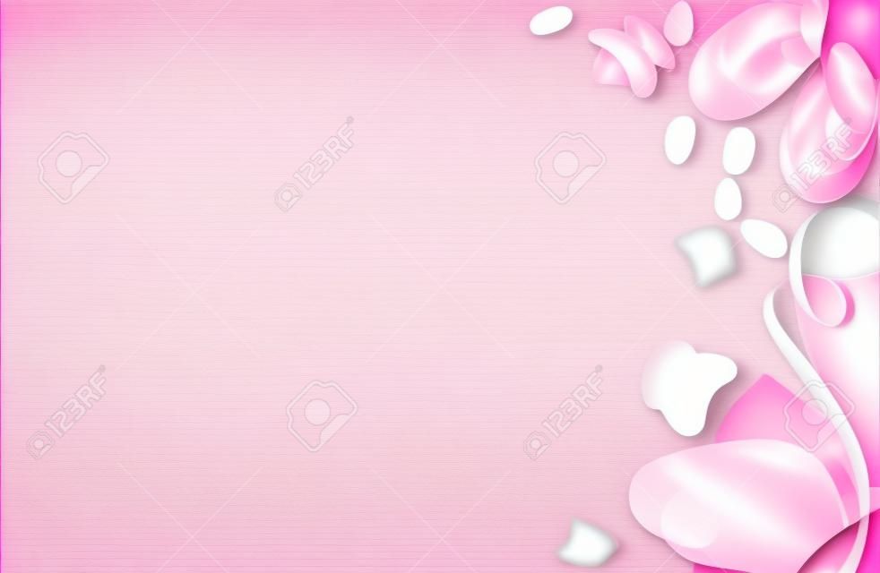 Его девушка розовая тема Baby Shower или Детский фон с декоративными границами на розовом фоне дерева.