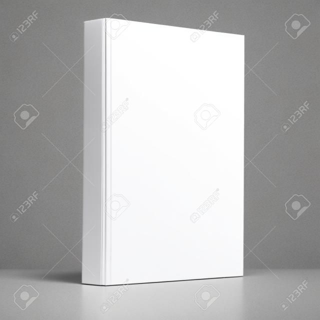 空白書的封面在白色背景與反思
