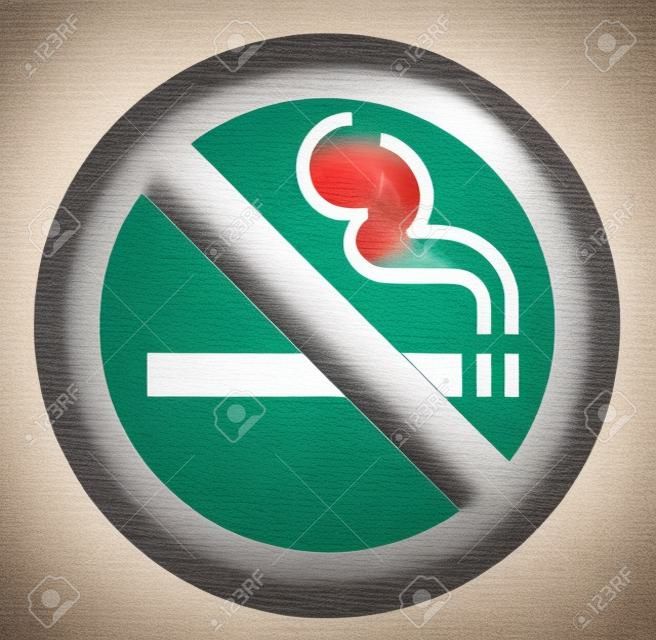 Tilos a dohányzás jel - vektoros illusztráció