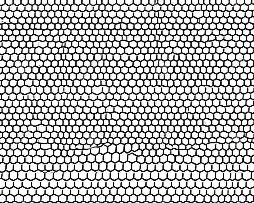 Grille de fond sans soudure. Hexagonale texture cellulaire - Honeycomb - Speaker grille. Vecteur