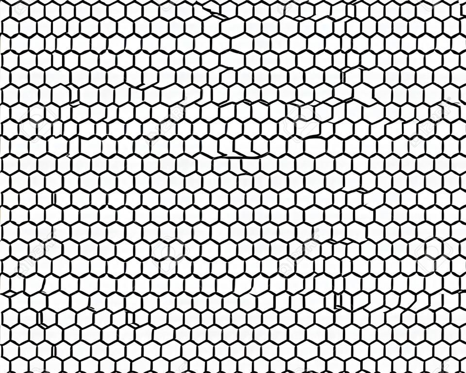 Grid seamless background. Hexagonal cell texture -  Honeycomb - Speaker grille. Vector