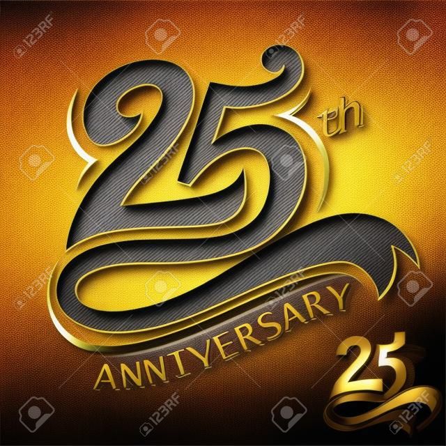 25. Years Anniversary Design, sablon ünneplés jel.