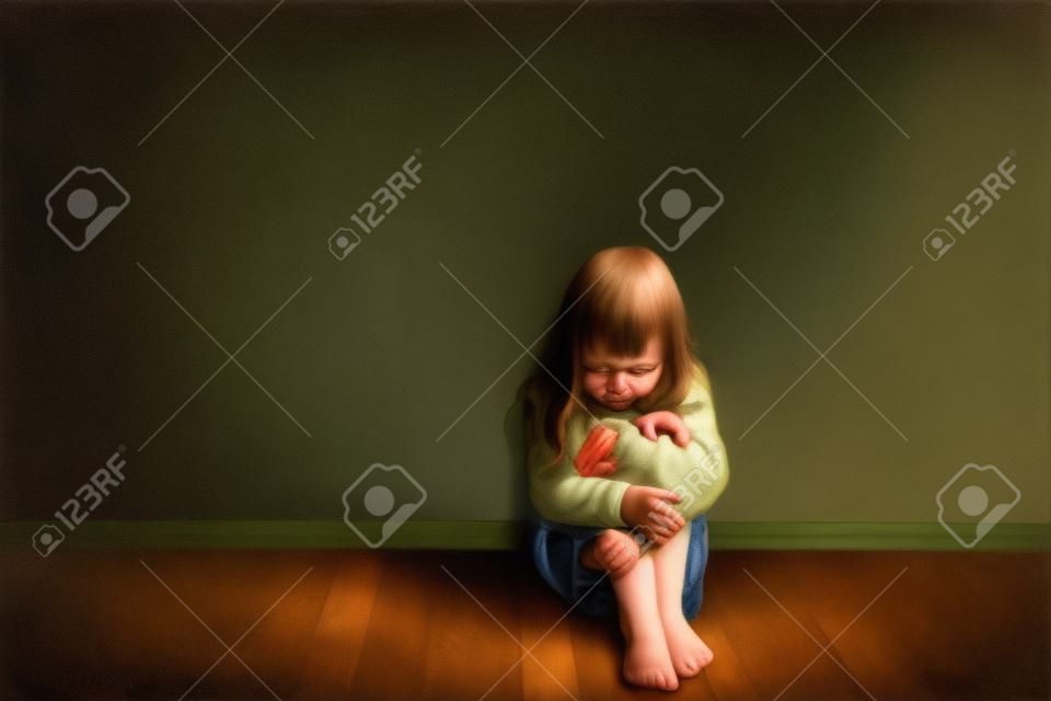 Alkohol w domu - odrzucone smutne dziecko