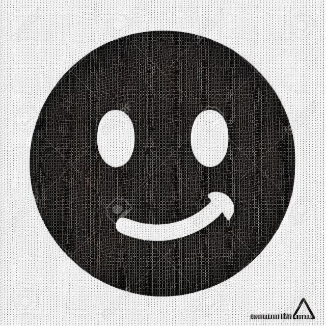 Icon Emoticon Smile 2 - Glyph Style - Simple illustration, Editable stroke, Design template vector, Good for prints, posters, advertisements, announcements, info graphics, etc.