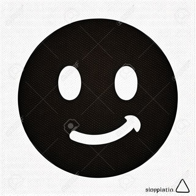 Icon Emoticon Smile 2 - Glyph Style - Illustration simple, Trait modifiable, Vecteur de modèle de conception, Bon pour les impressions, les affiches, les publicités, les annonces, les graphiques d'informations, etc.