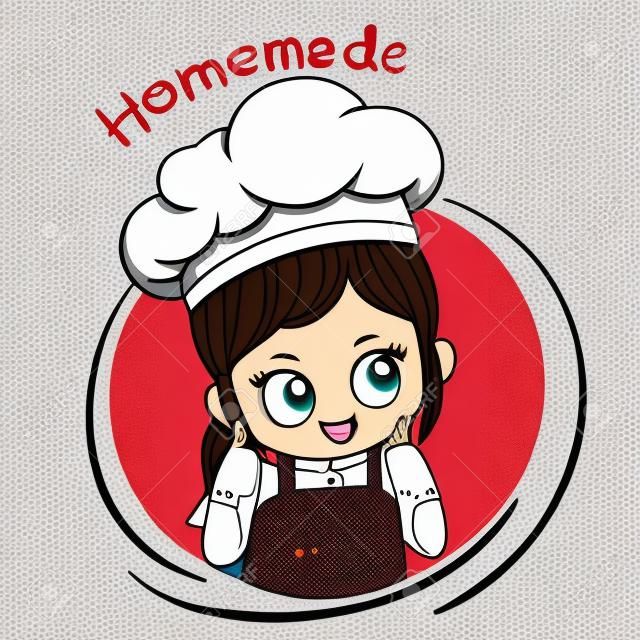 Illustrator of Female Chef cartoon