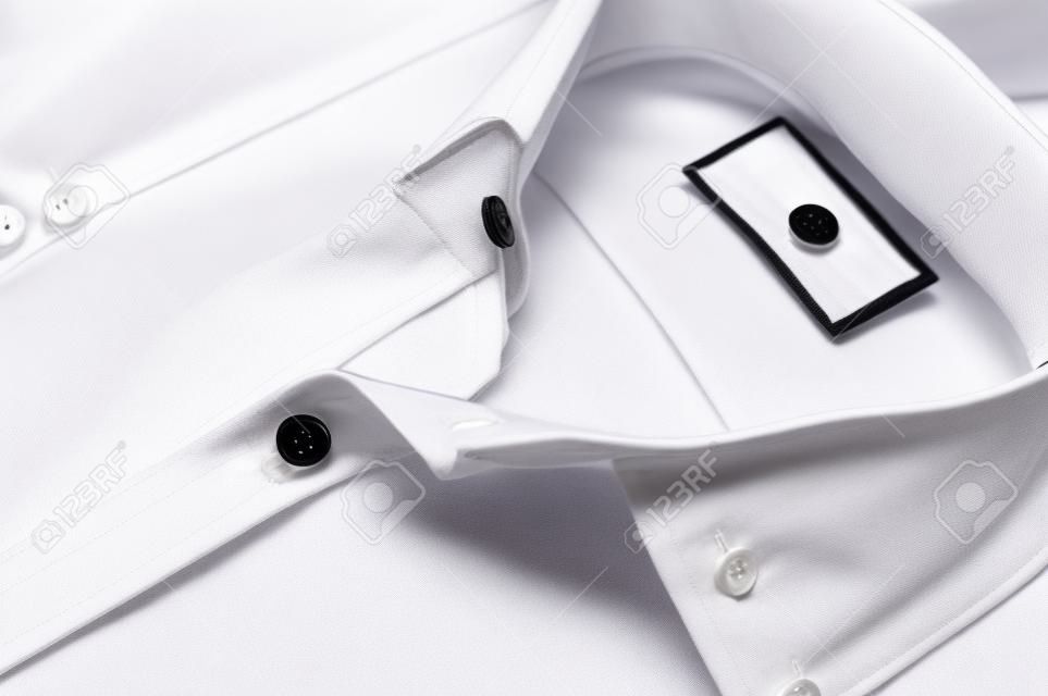 Camisa blanca cuello online negro