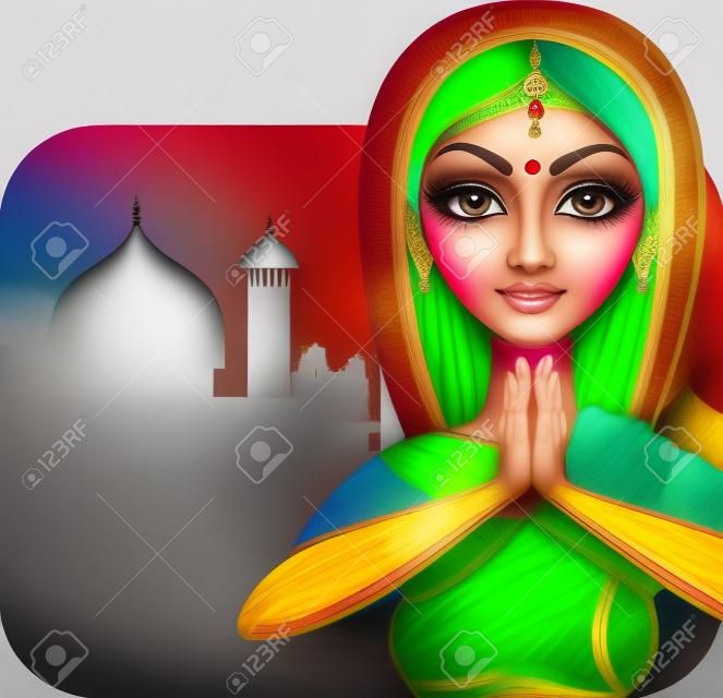 Pretty girl indio saludando