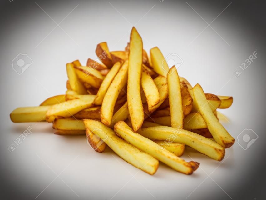 Potatoes fries  isolated on white