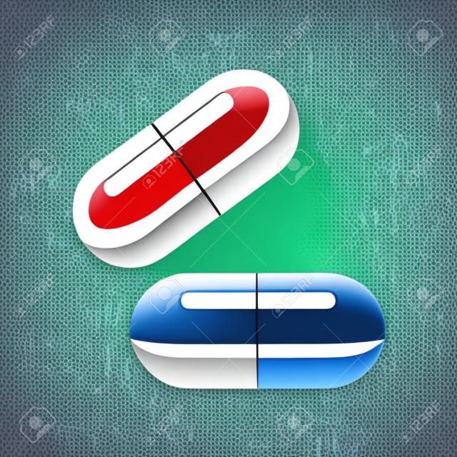 cone de pílulas médicas. Ilustração plana do ícone de vetor de pílulas médicas para web design