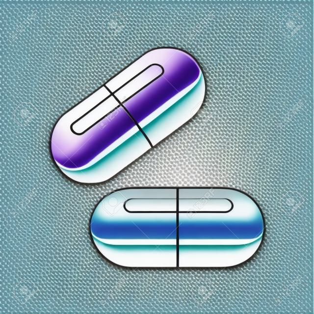 cone de pílulas médicas. Ilustração plana do ícone de vetor de pílulas médicas para web design
