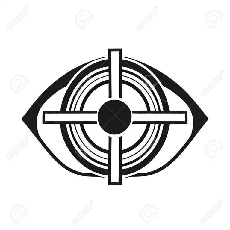 Target eye examination icon. Simple illustration of target eye examination vector icon for web design isolated on white background