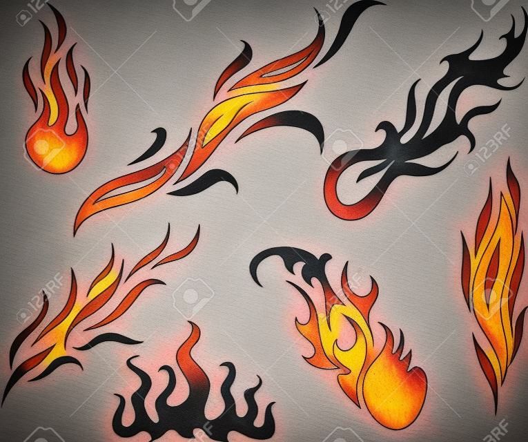 tattoo fire and flame